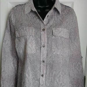 Michael Kors Button Down Shirt Snake Print